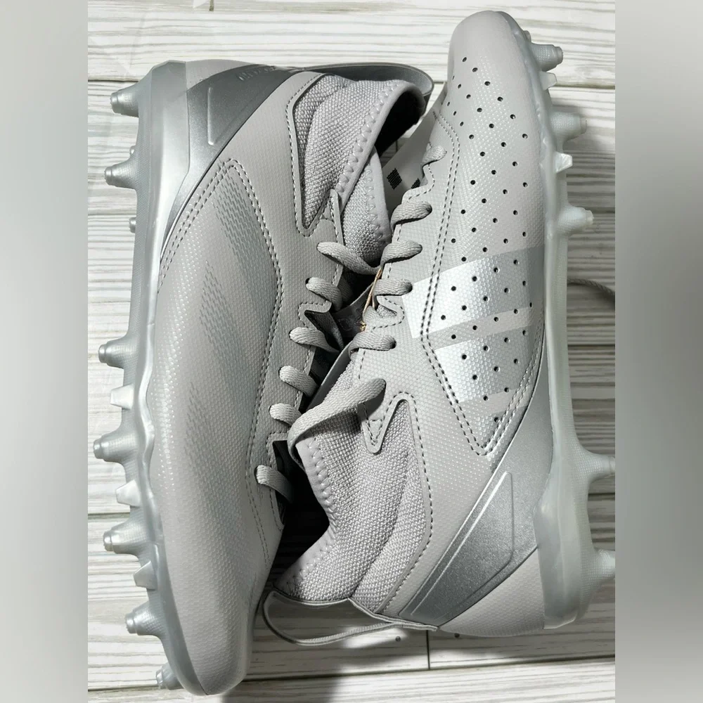 Adidas Adizero Impact.2‎ Men’s Football molded Cleats IF2526  Size 5 Silver grey
